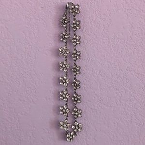 Ann Taylor Daisy Floral Crystal Necklace